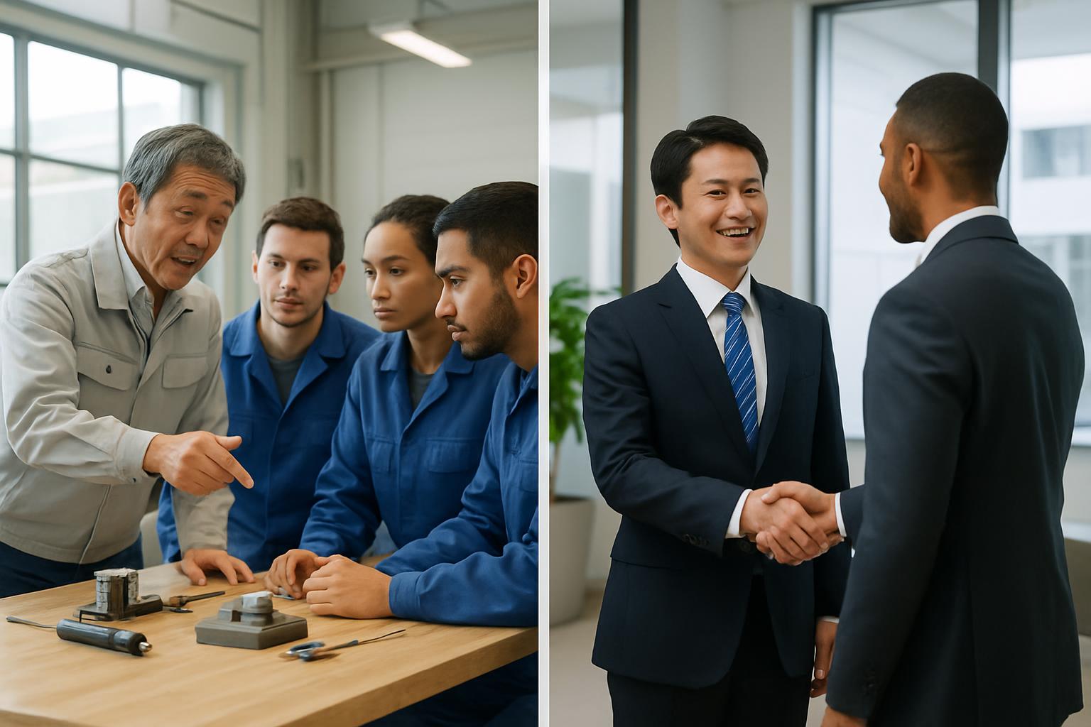 技能実習と育成就労の目的の違いを示すイメージ