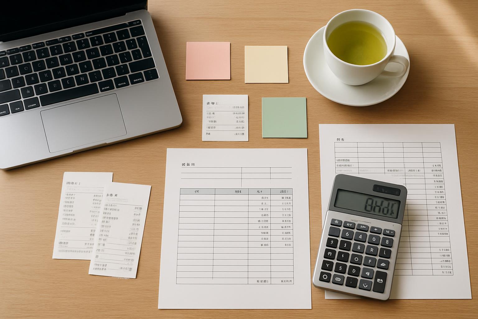 特定技能外国人の受入初期費用の内訳を整理するデスク