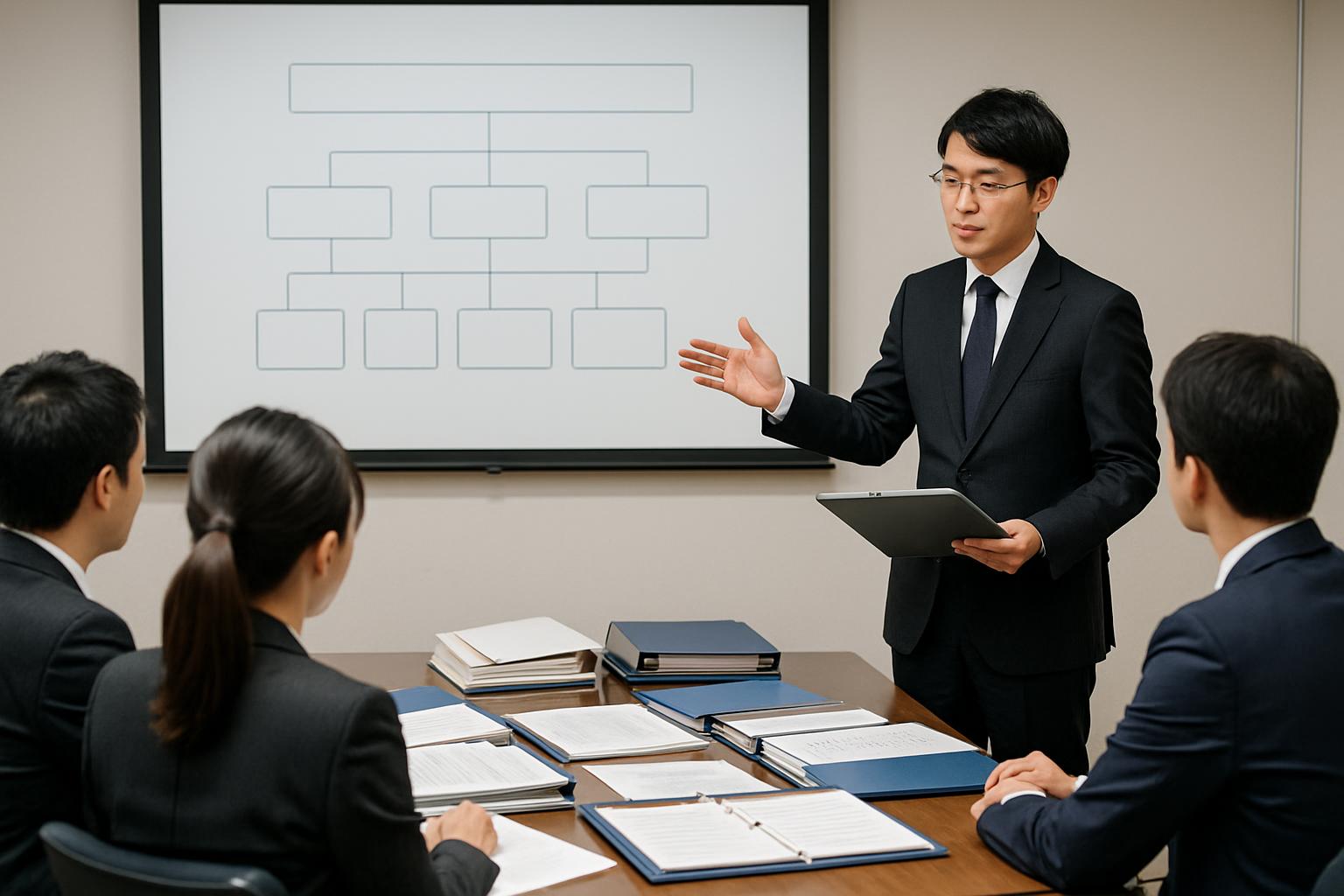 育成就労制度運用要領の全体構成を説明するセミナー風景