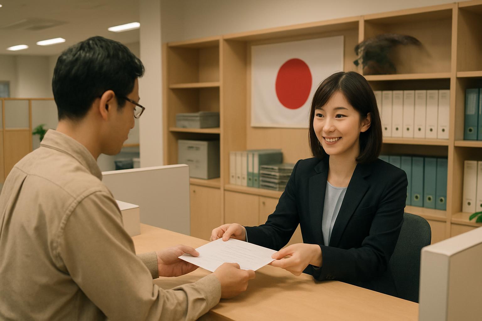 特定在留カードを申請する窓口のイメージ