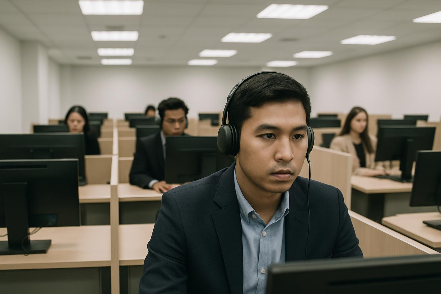 CBT方式で日本語試験を受験する外国人労働者