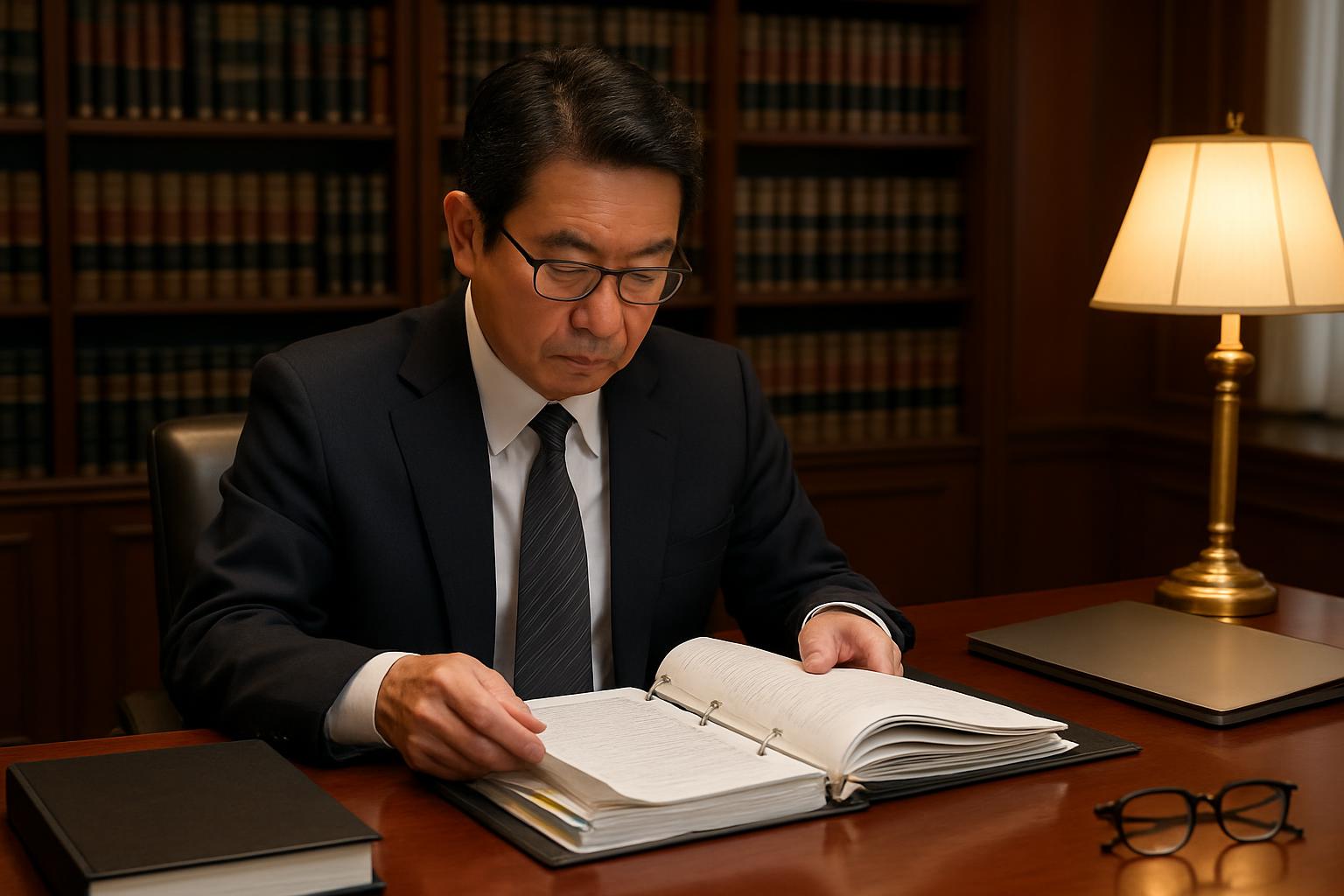 監理支援機関の厳格化された許可基準を確認する担当者