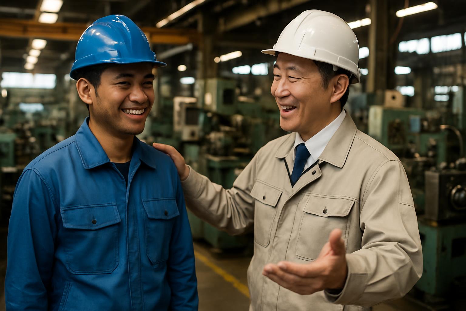 中小企業での外国人採用面接の様子