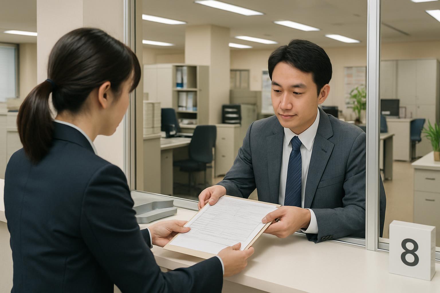 ハローワークで外国人雇用状況届出書を提出している人事担当者