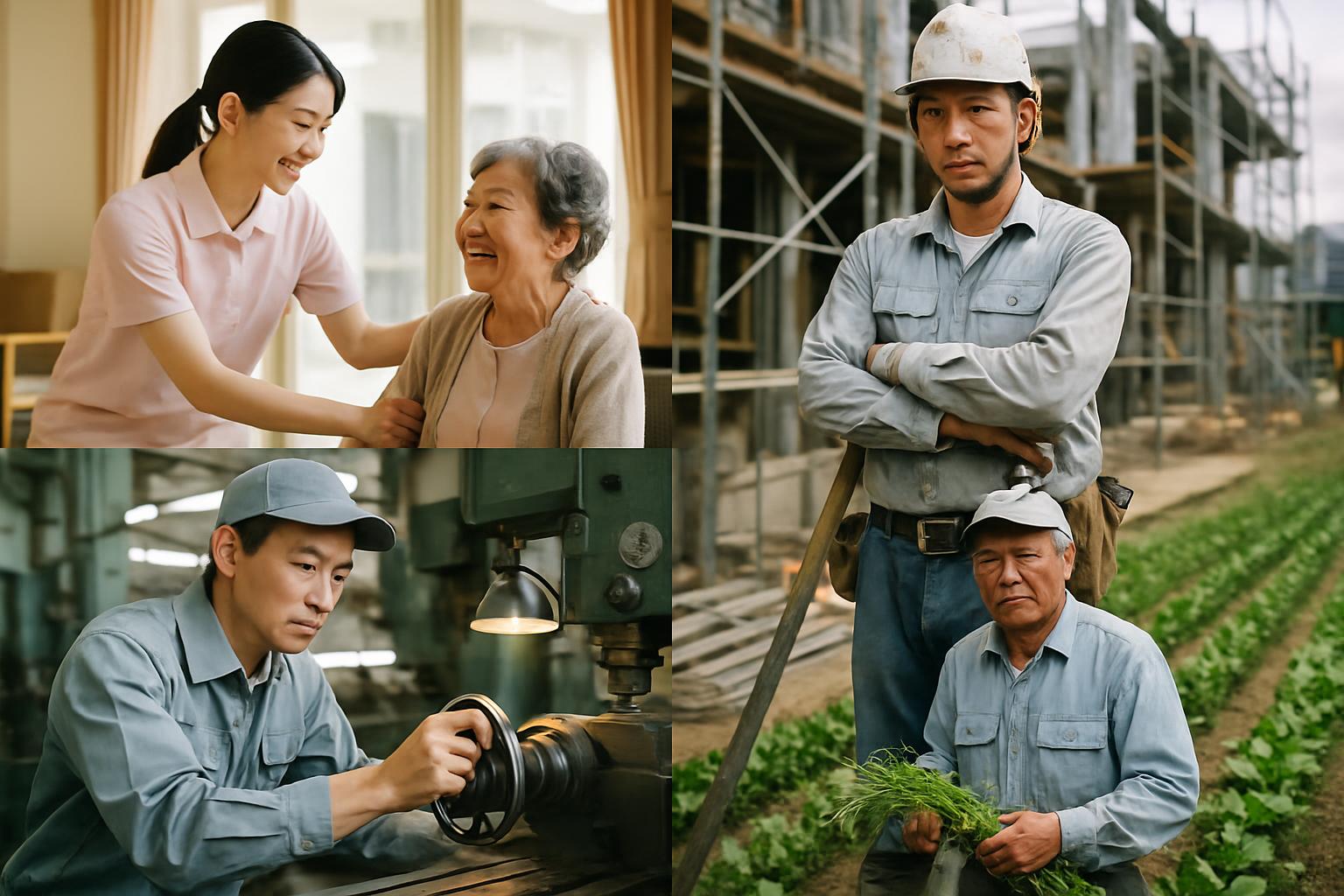 介護・建設・製造業など主要分野の人手不足と外国人材への需要