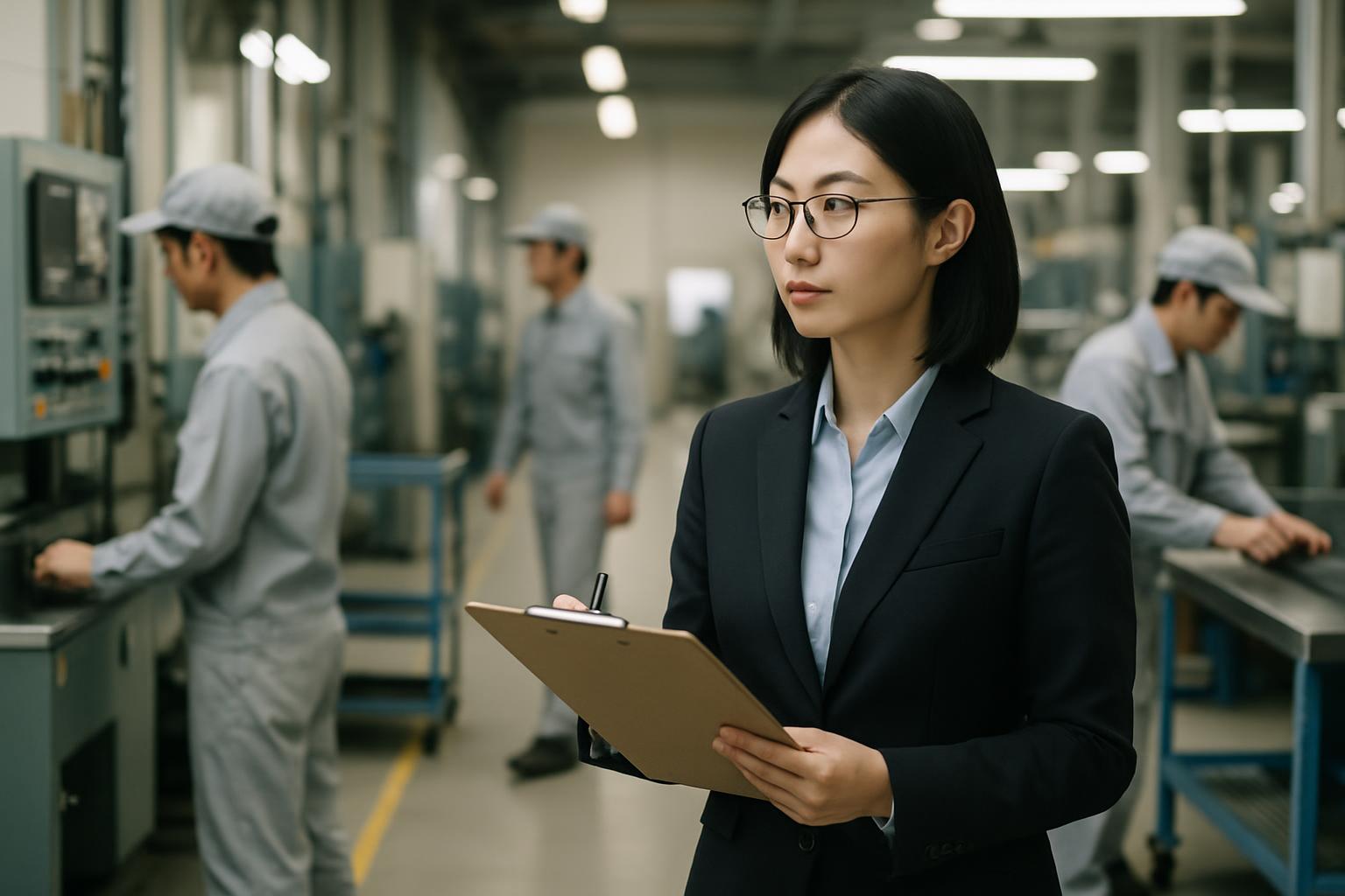 外部監査人が実地監査を行う様子