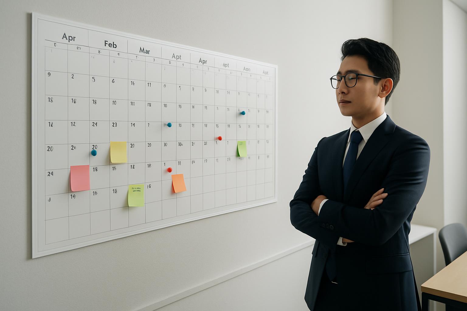 定期届出の年間スケジュールを示すイメージ