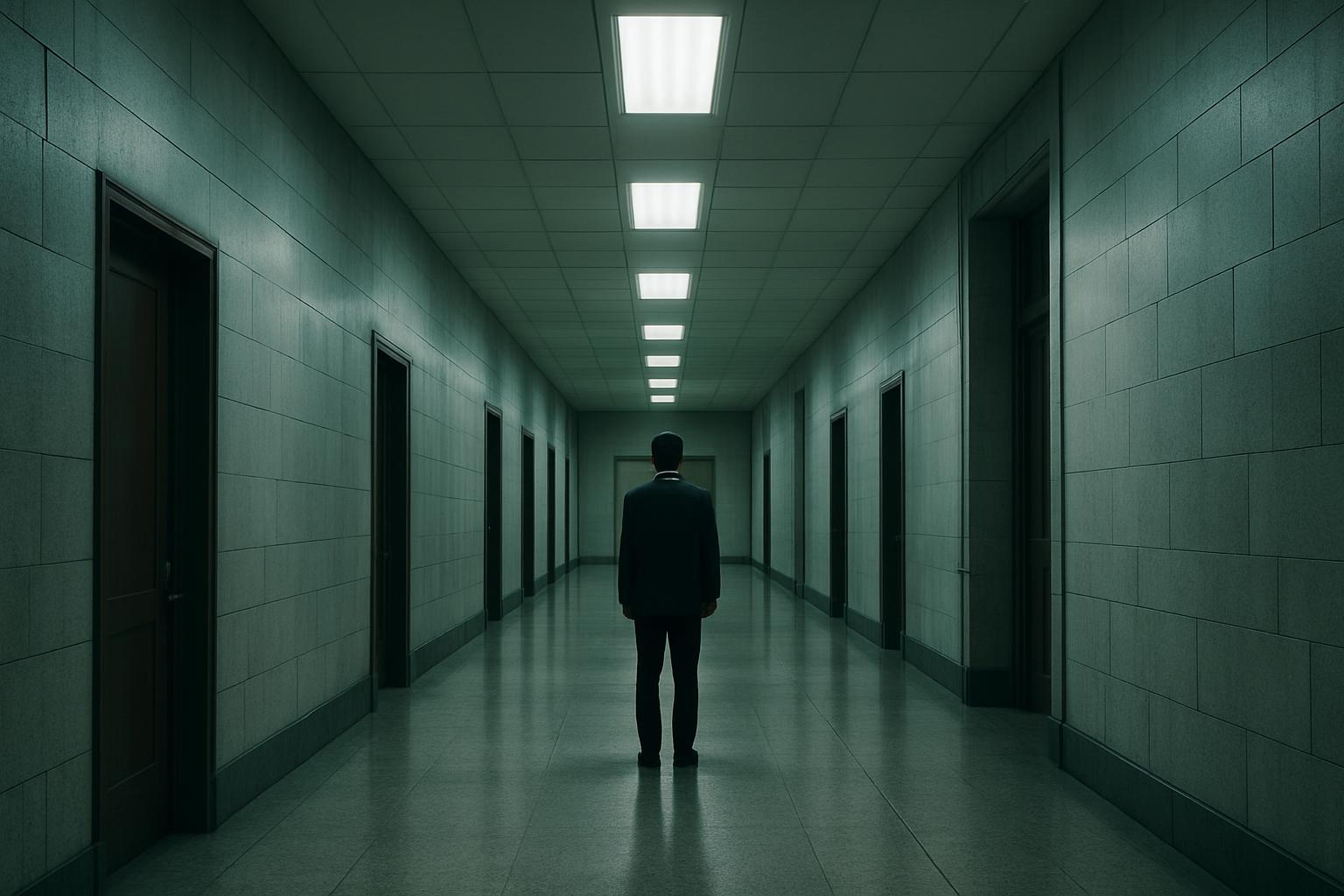 コンプライアンス違反リスクを確認する企業幹部と法律専門家