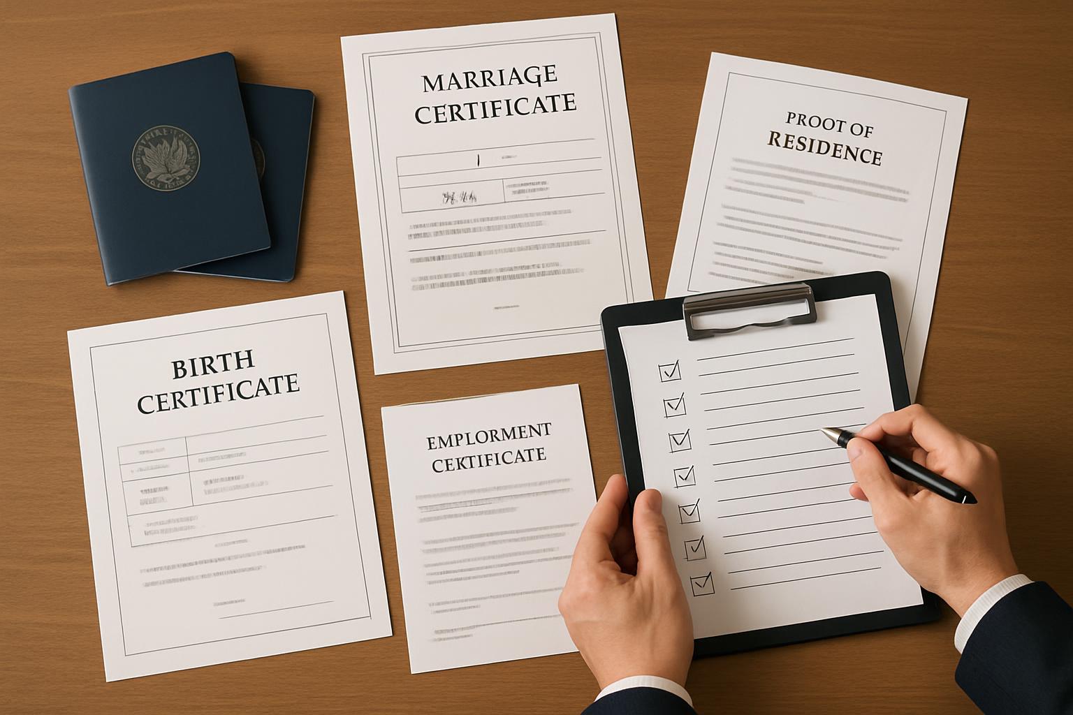 家族帯同の必要書類一覧