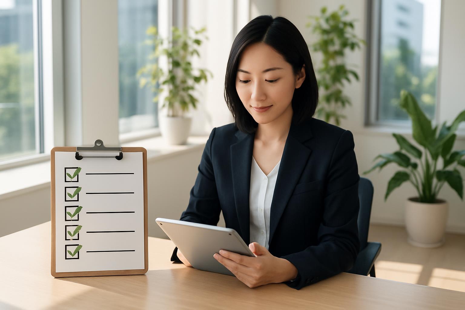 自主点検に取り組む担当者