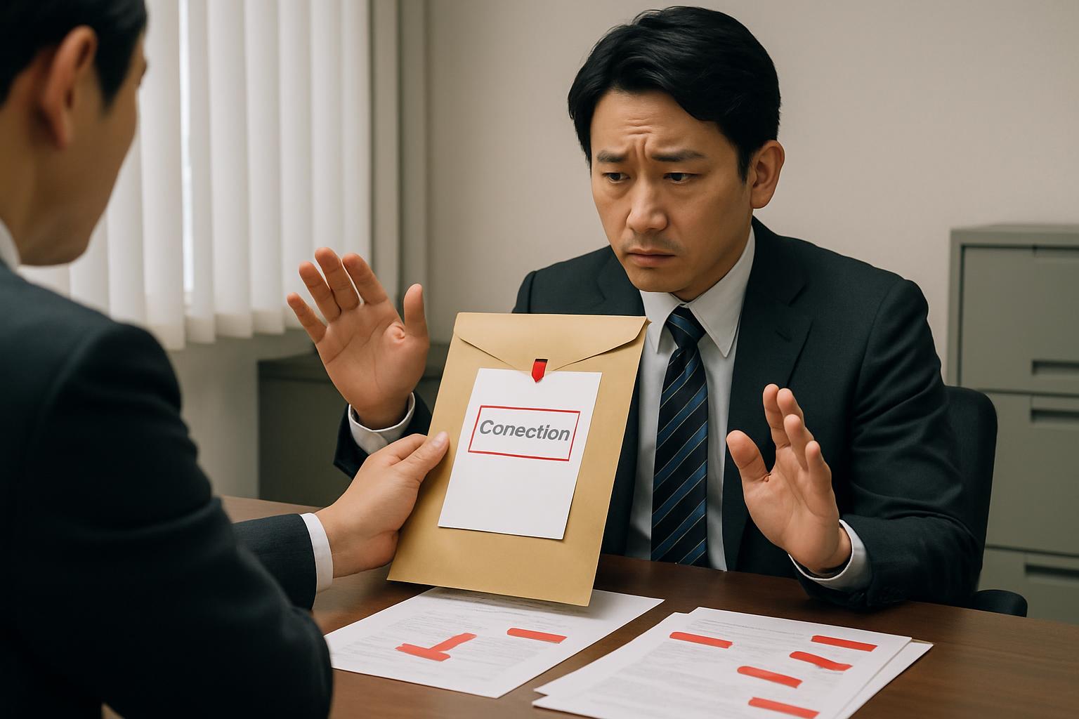 支援計画書の返戻通知を受け取るイメージ