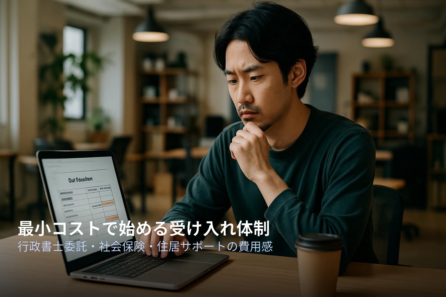 最小コストで外国人エンジニアを受け入れる体制整備イメージ