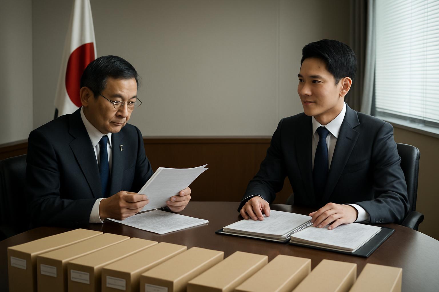 立入検査に対応する登録支援機関スタッフのイメージ