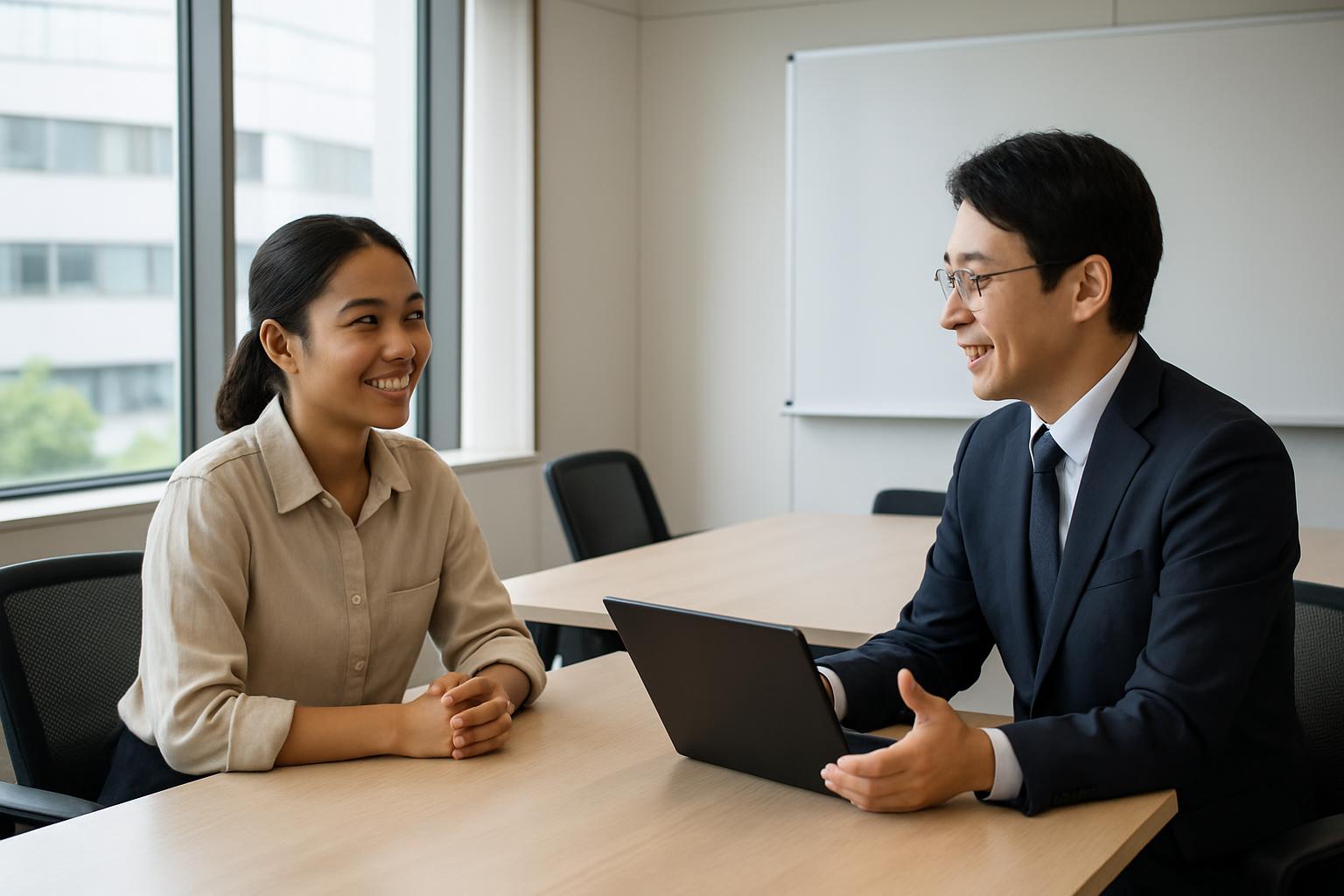 ビルクリーニング業の求人面接シーンのイメージ