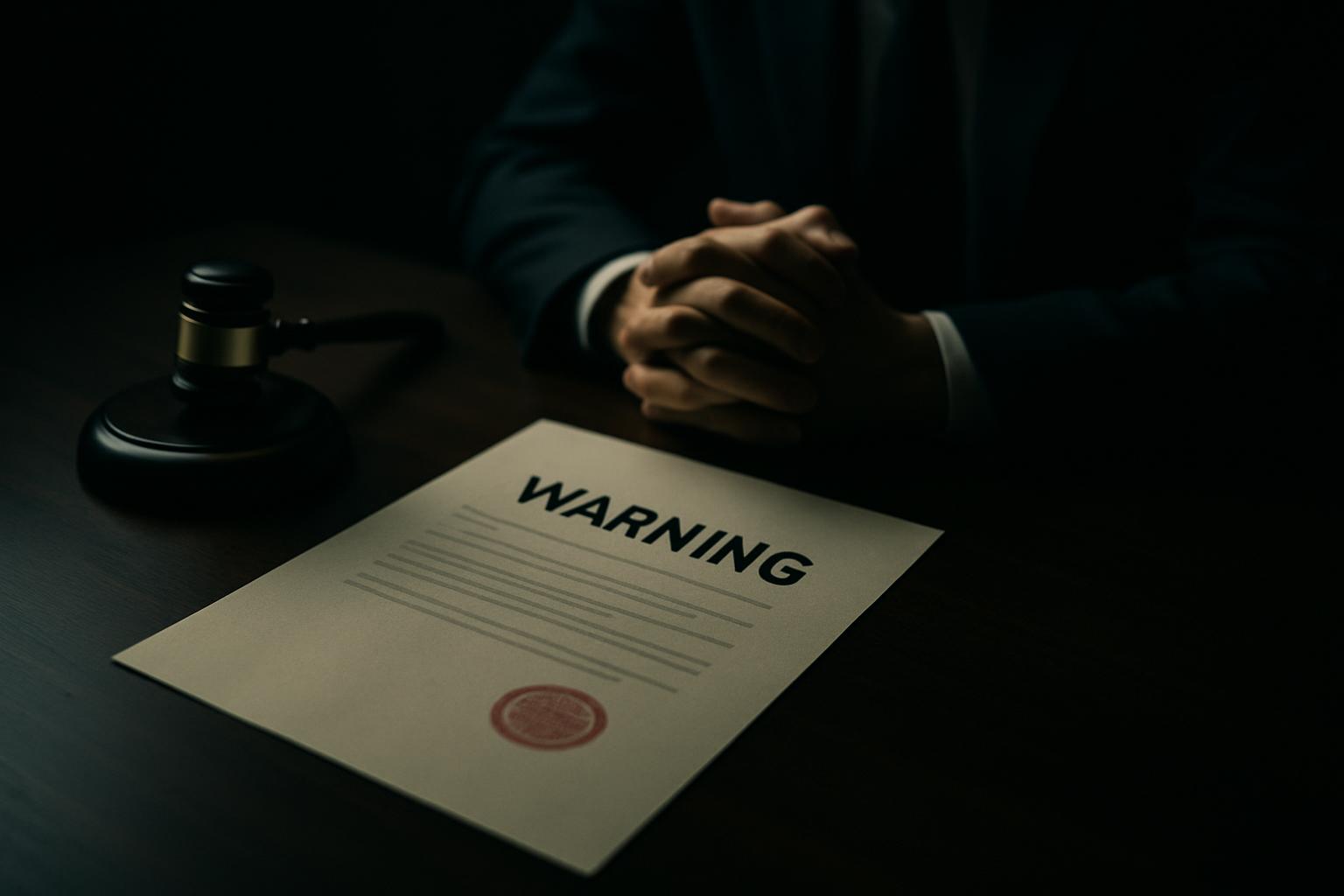 届出不履行時の罰則を示すイメージ