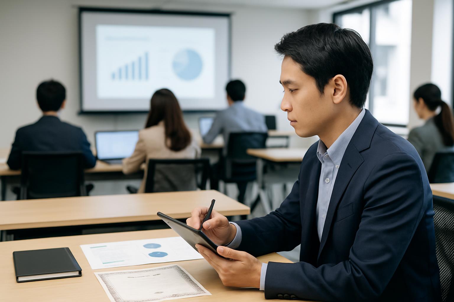 登録支援機関の研修セミナーで学ぶ担当者