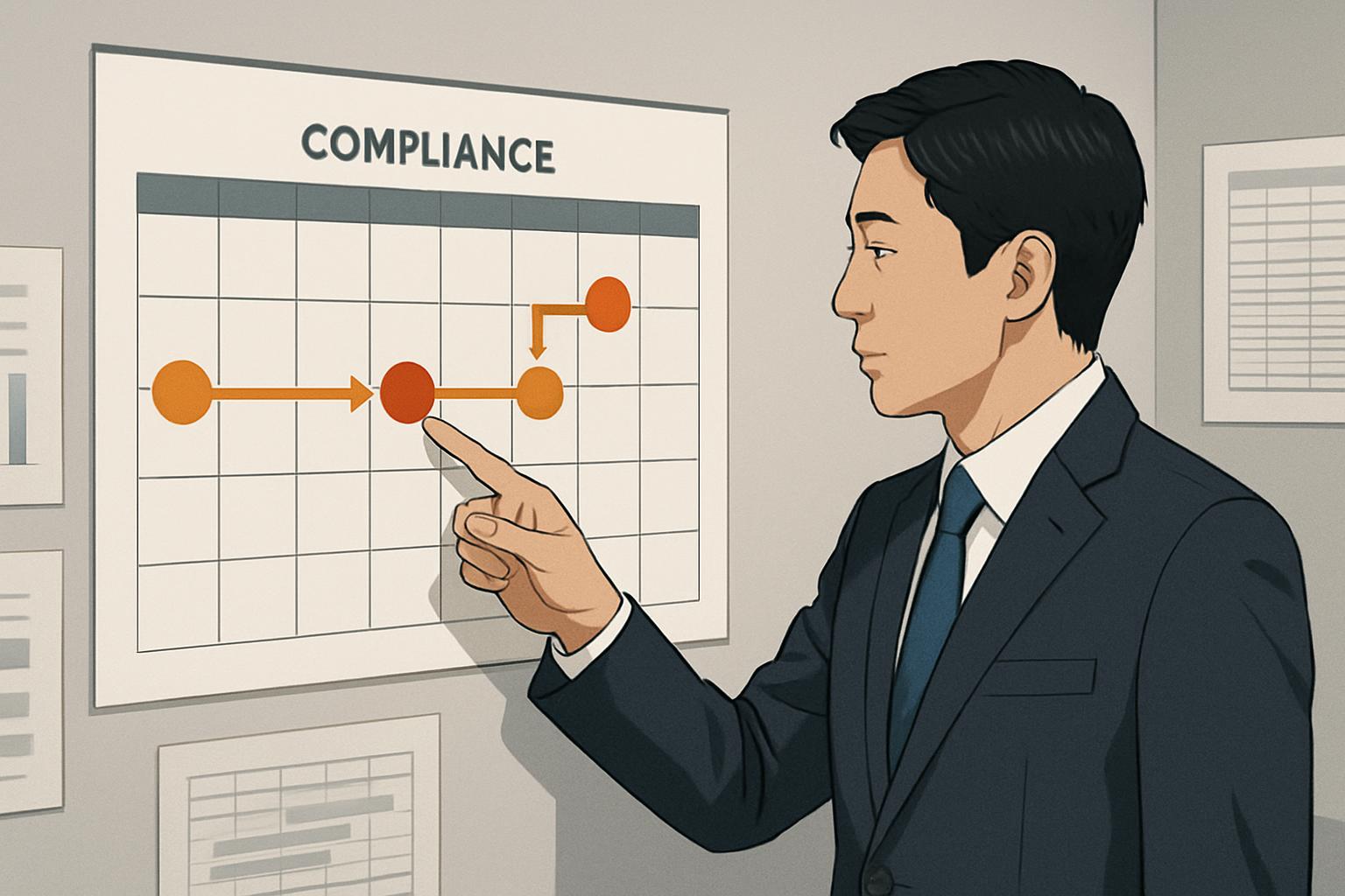 育成就労制度の事前申請スケジュールを確認する企業担当者