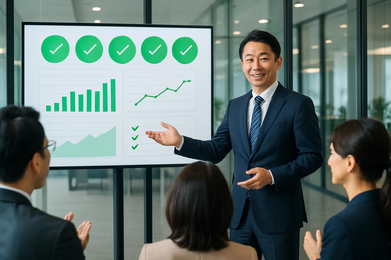 品質管理ダッシュボードを確認する管理者のイメージ