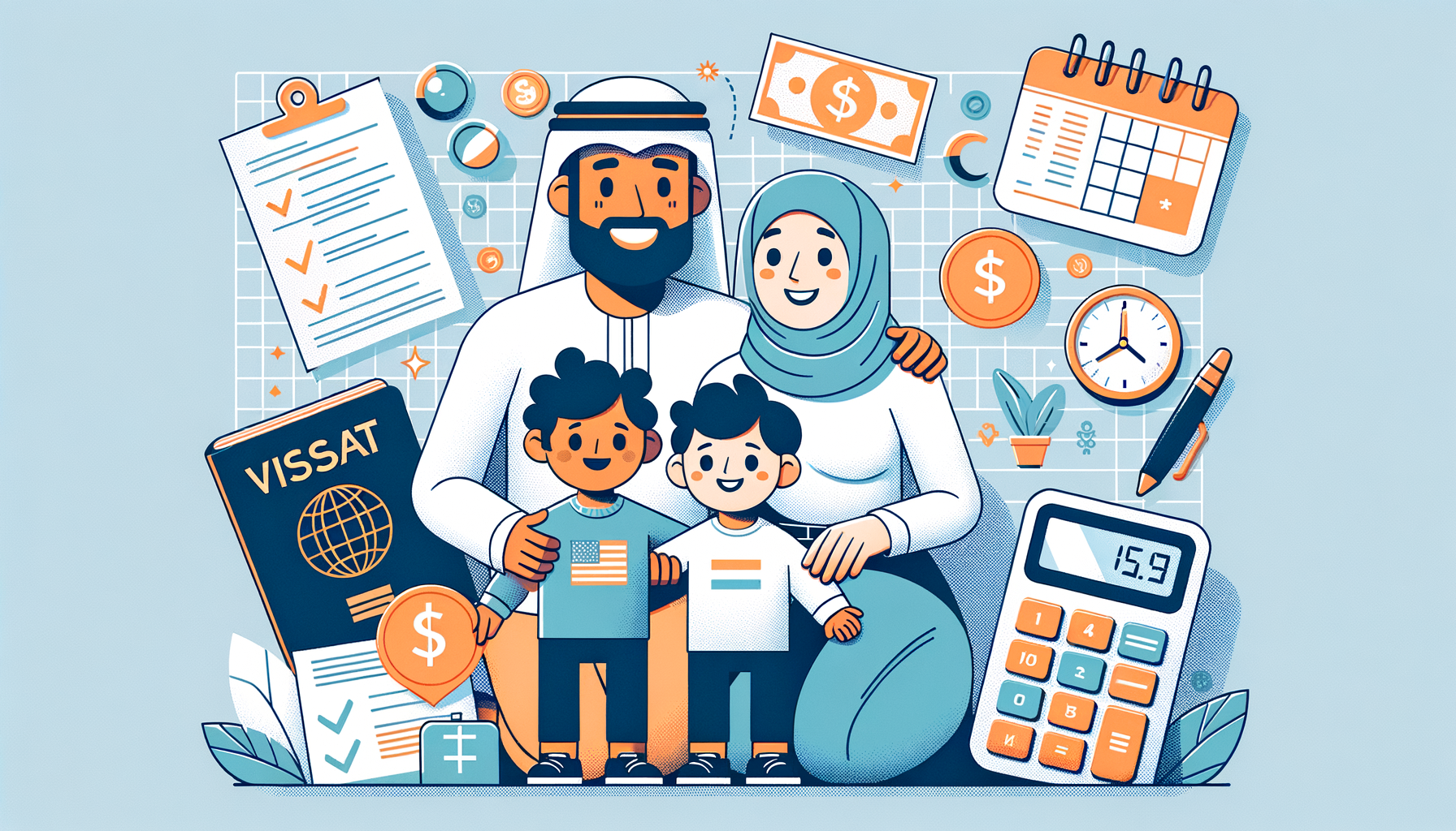 家族でのビザ更新費用