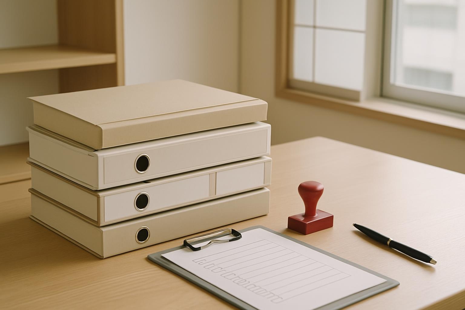 監査コンプライアンス書類と届出フォルダ