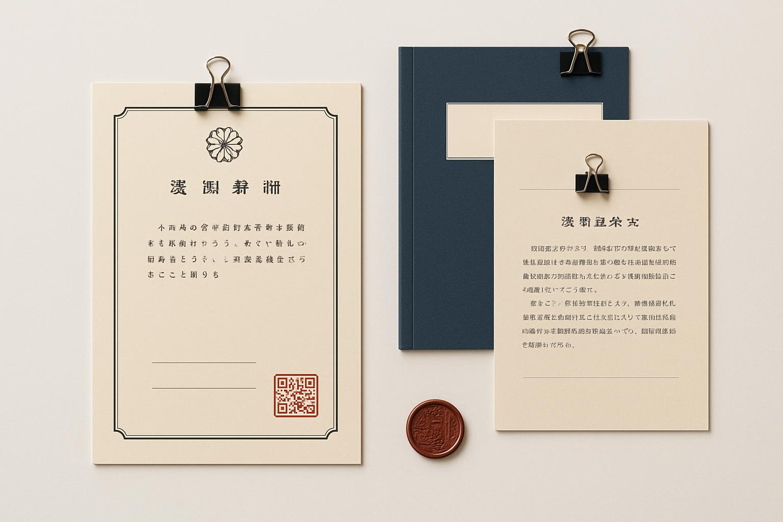 スタートアップビザ特定活動44号の公式許可書類と入管法令集のフラットレイ