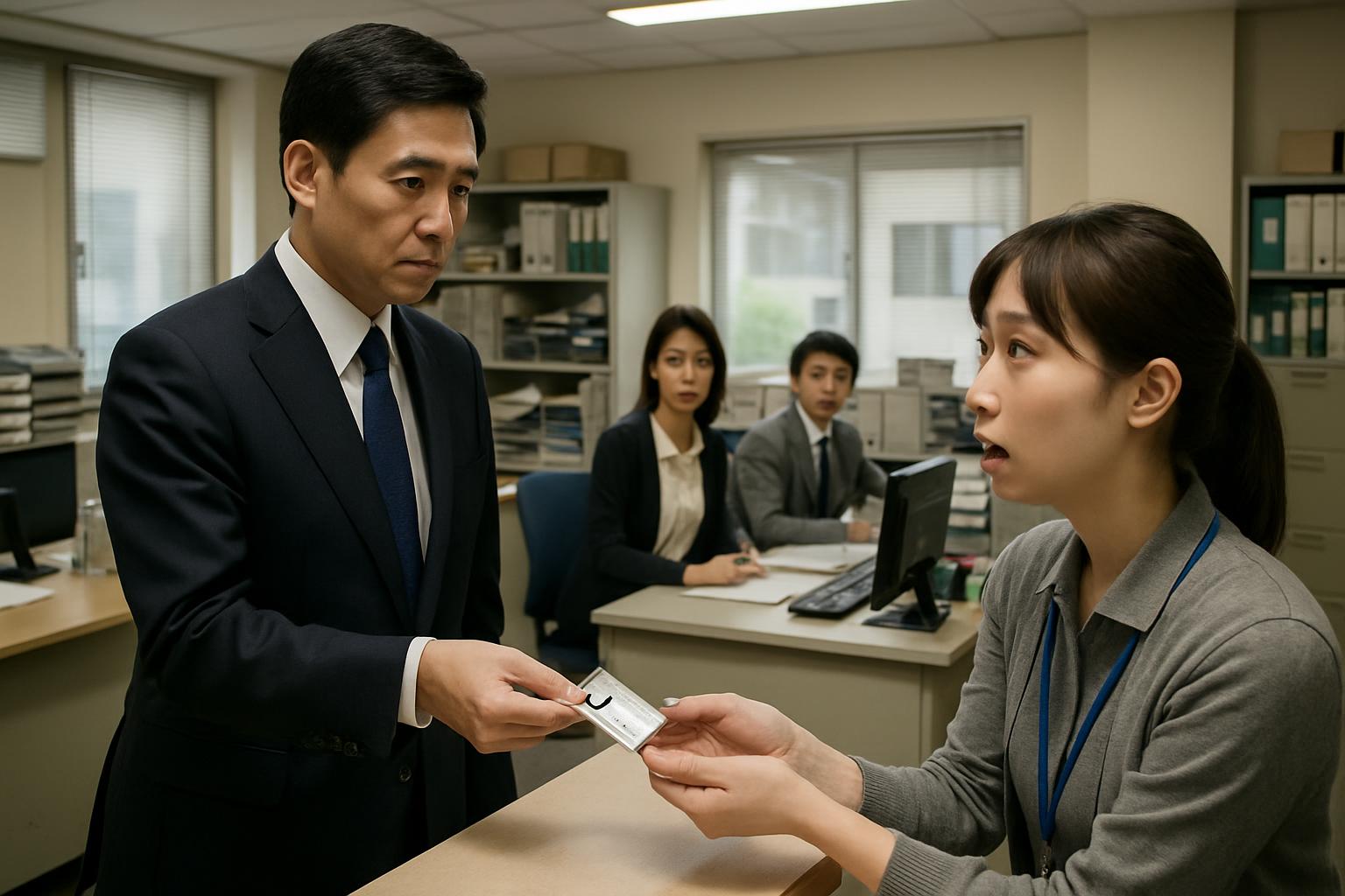 抜き打ち実地検査に訪れた入管庁職員