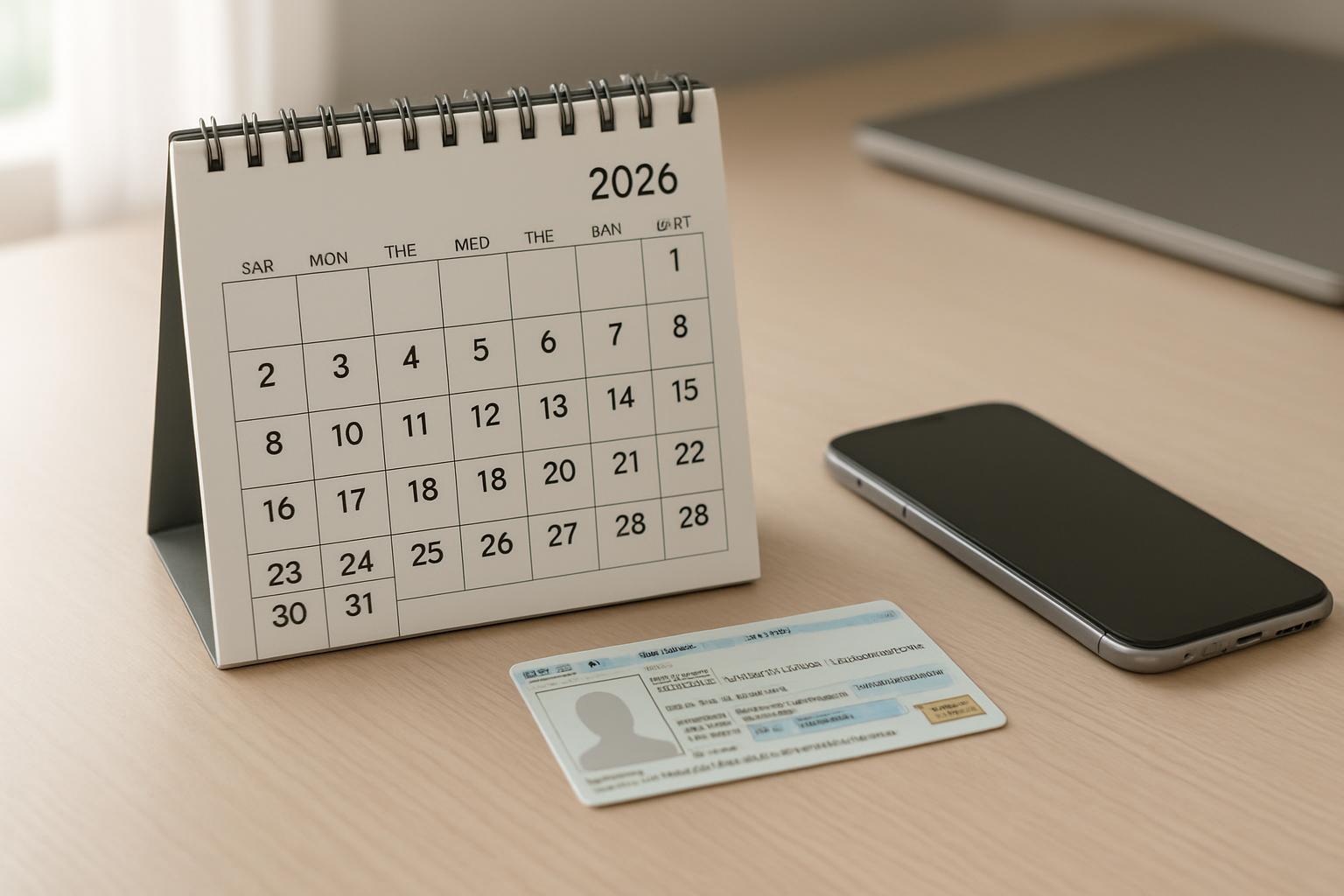 2026年6月の特定在留カード開始に向けた既存在留カードの移行タイミングカレンダー