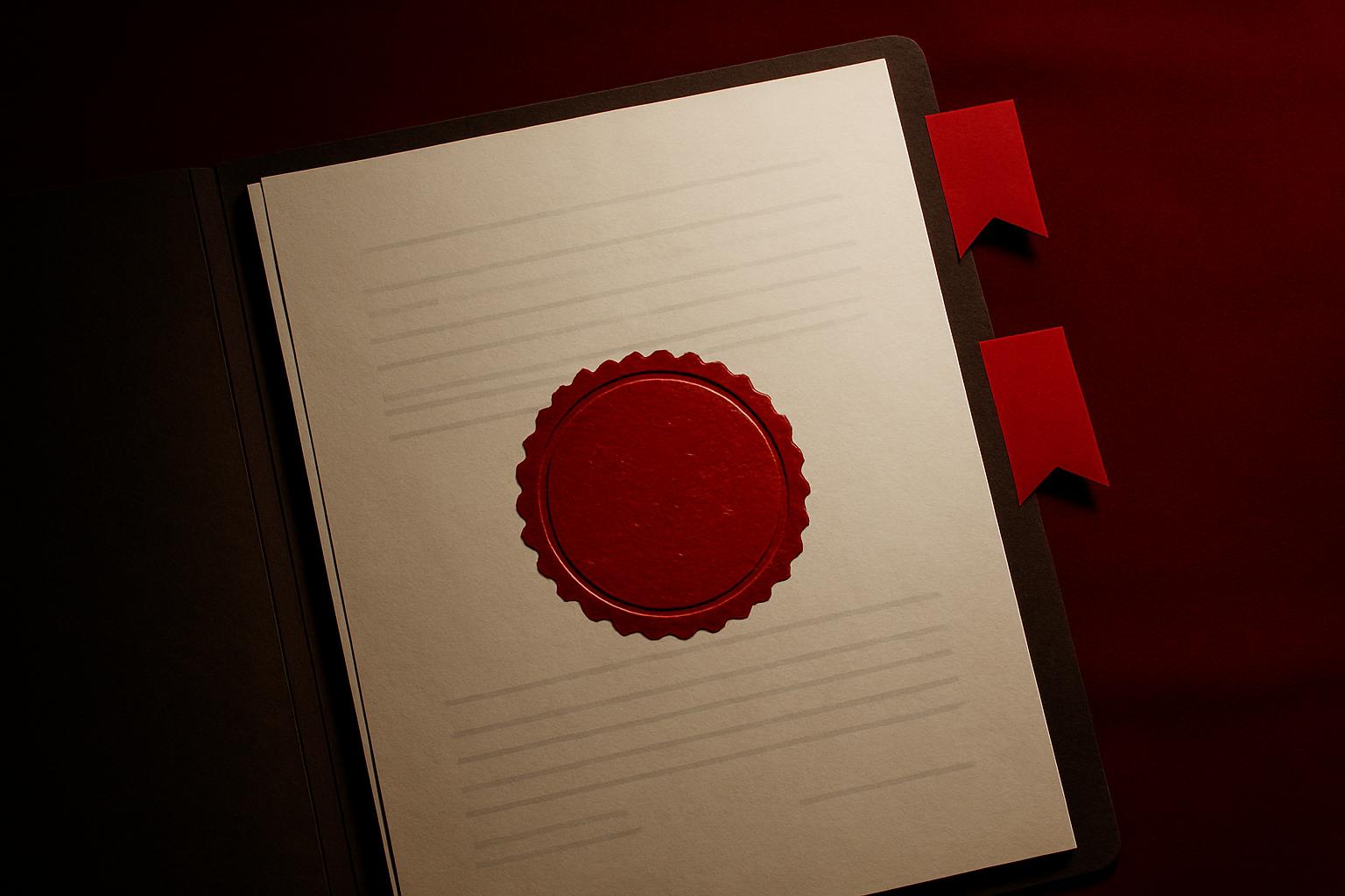 永住許可の取消通知を表す公式スタンプと重要書類のイメージ