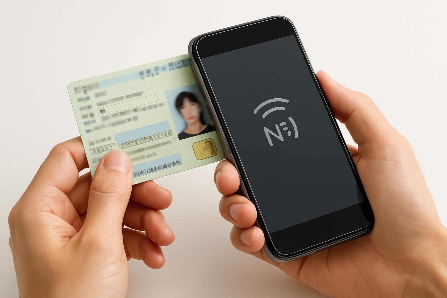 スマートフォンのNFC機能を使って在留カードのICチップを読み取る操作方法