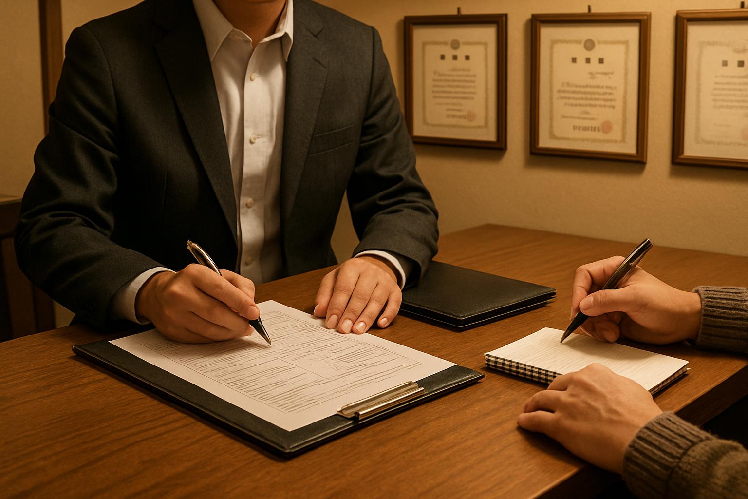 行政書士に外国人雇用の相談をする企業担当者