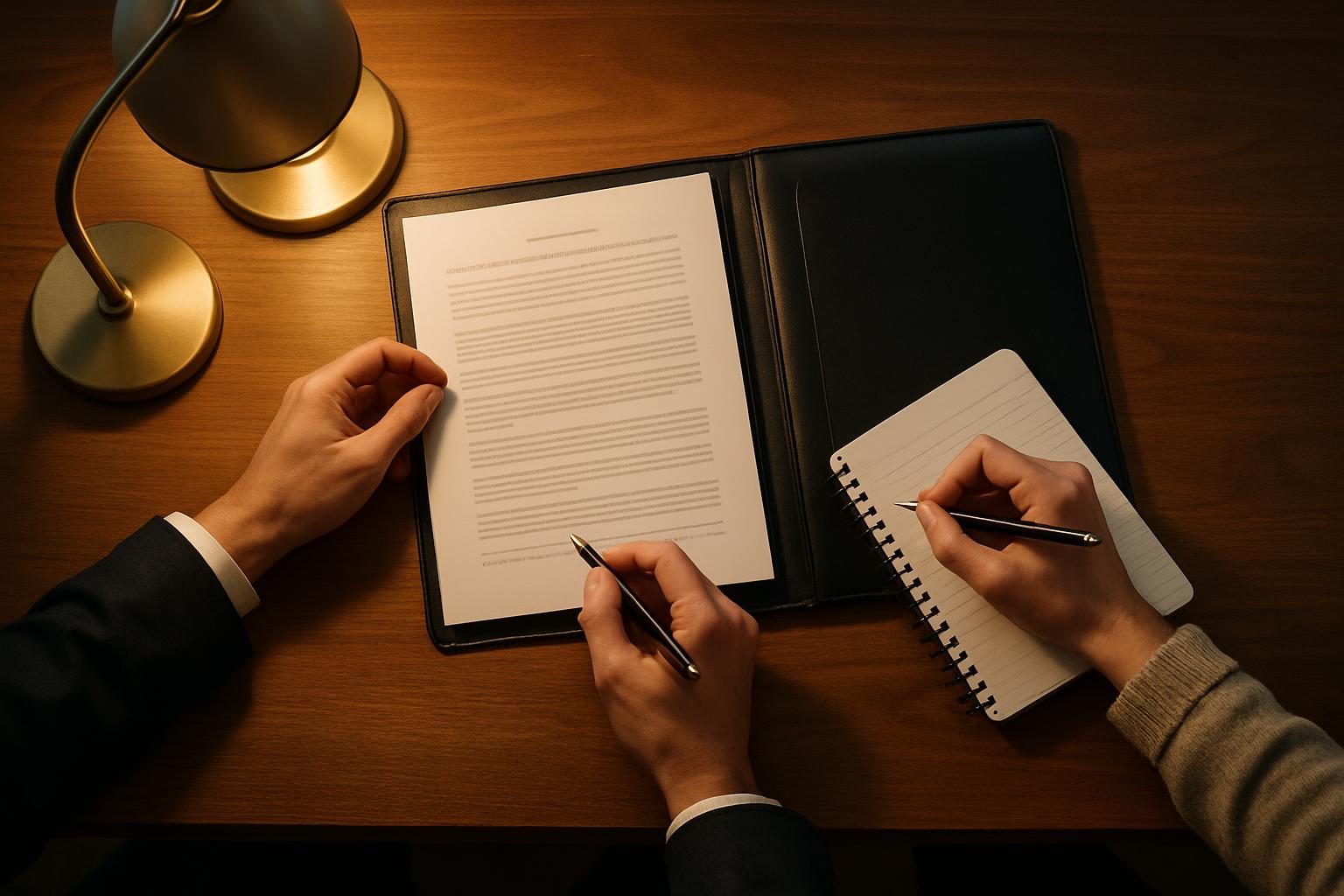 行政書士に協力確認書の作成を相談する企業担当者