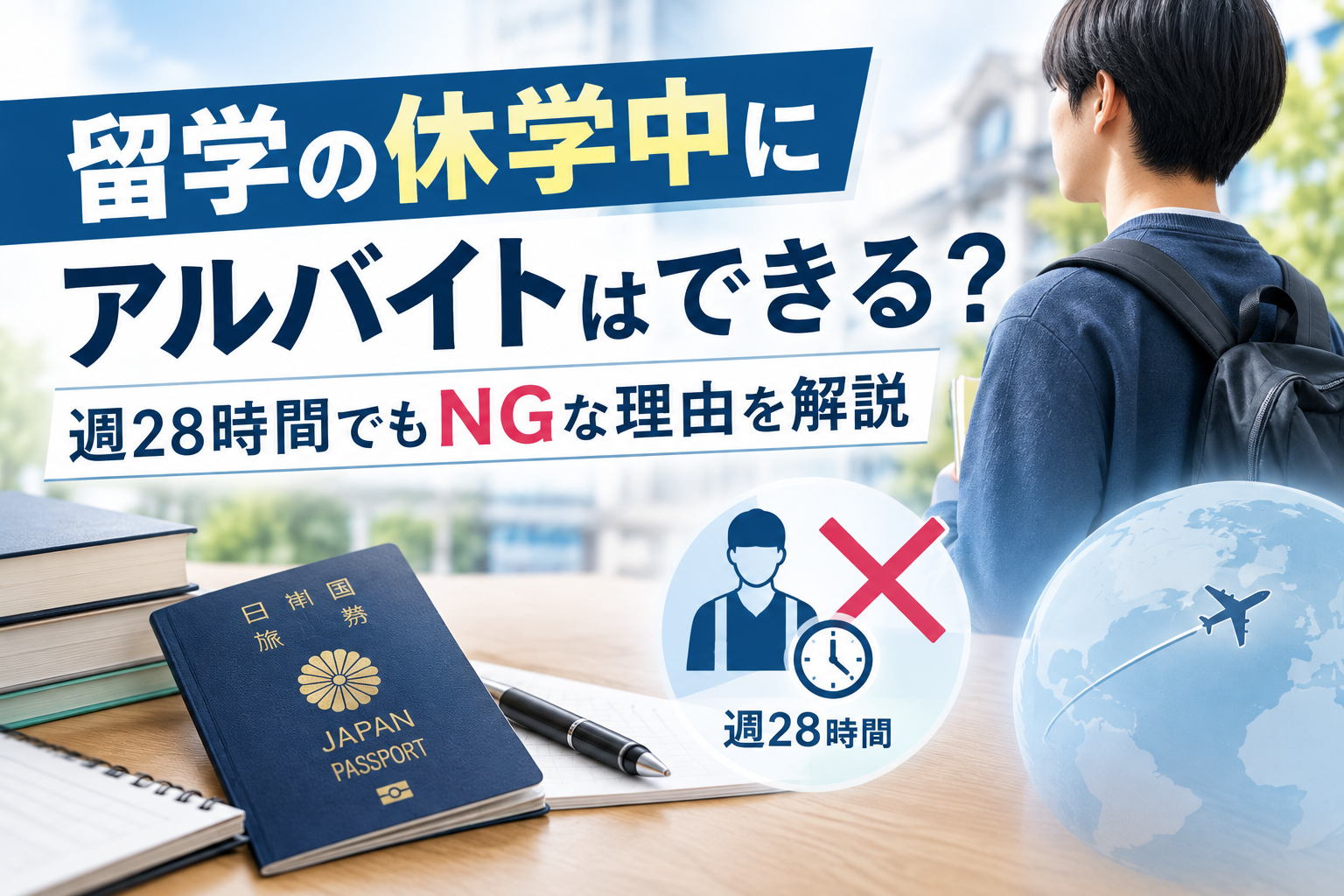 留学の休学中にアルバイトはできる？週28時間でもNGな理由を解説